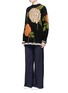 Figure View - Click To Enlarge - MSGM - Rose intarsia distressed wool blend grunge sweater