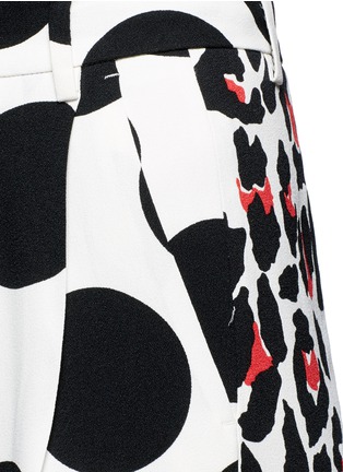 Detail View - Click To Enlarge - MSGM - Leopard stripe polka dot print crepe pants