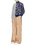 Figure View - Click To Enlarge - MSGM - Rose intarsia and stripe panelled sweater