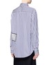 Back View - Click To Enlarge - MSGM - Stripe sequin patch poplin shirt