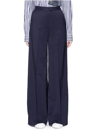 Main View - Click To Enlarge - MSGM - Fleece wool wide leg pants