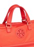 Detail View - Click To Enlarge - TORY BURCH - Leather trim logo nylon satchel