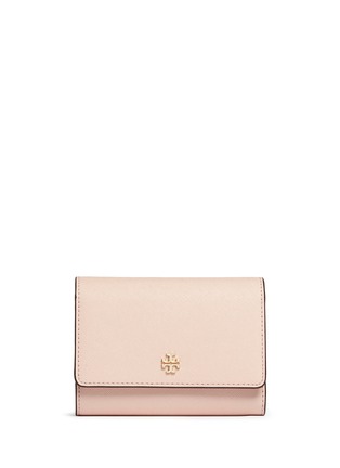 Main View - Click To Enlarge - TORY BURCH - 'Robinson' medium saffiano leather flat wallet