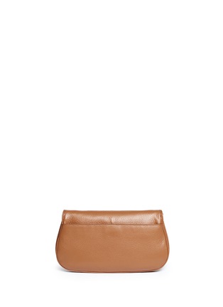 Back View - Click To Enlarge - TORY BURCH - 'Britten' cutout logo pebbled leather chain clutch