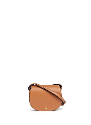 Main View - Click To Enlarge - TORY BURCH - 'Mini Saddle' leather crossbody bag