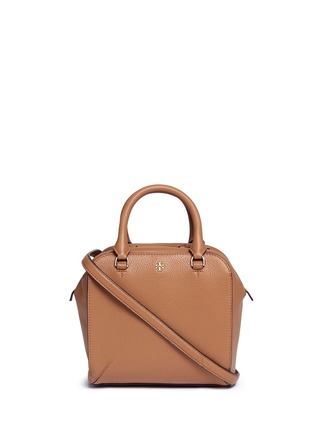 Main View - Click To Enlarge - TORY BURCH - 'Robinson' mini pebbled leather satchel