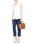 Figure View - Click To Enlarge - TORY BURCH - 'Robinson' mini pebbled leather satchel