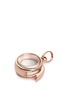 Detail View - Click To Enlarge - LOQUET LONDON - 14k rose gold crystal round locket – Small 12mm
