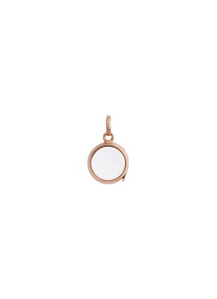 Main View - Click To Enlarge - LOQUET LONDON - 14k rose gold crystal round locket – Small 12mm