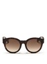 Main View - Click To Enlarge - GUCCI - Confetti inlay temple tortoiseshell effect acetate sunglasses