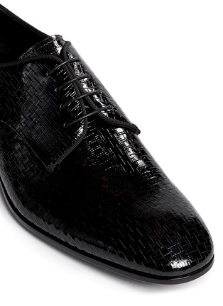 Detail View - Click To Enlarge -  - Textured patent leather Derbies