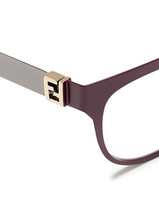 Detail View - Click To Enlarge - FENDI - Cat eye steel frame optical glasses