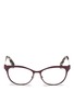 Main View - Click To Enlarge - FENDI - Cat eye steel frame optical glasses