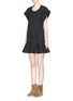 Front View - Click To Enlarge - ISABEL MARANT - 'Gemma' cotton jacquard drop waist dress
