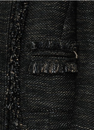 Detail View - Click To Enlarge - ISABEL MARANT - 'Henrick' fringe trim knit jacket