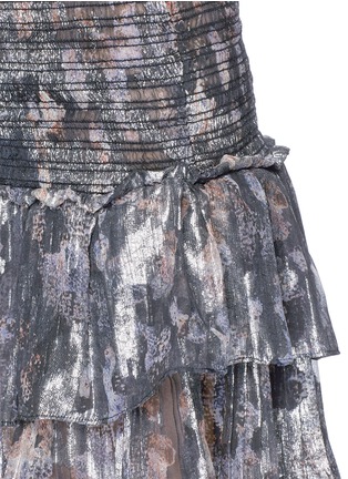 Detail View - Click To Enlarge - ISABEL MARANT - 'Silea' graphite paisley print silk skirt