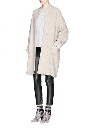 Figure View - Click To Enlarge - ISABEL MARANT - 'Seal' confetti yarn wool coat