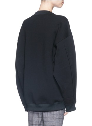 Back View - Click To Enlarge - ACNE STUDIOS - 'Beta' oversize cotton slogan sweatshirt