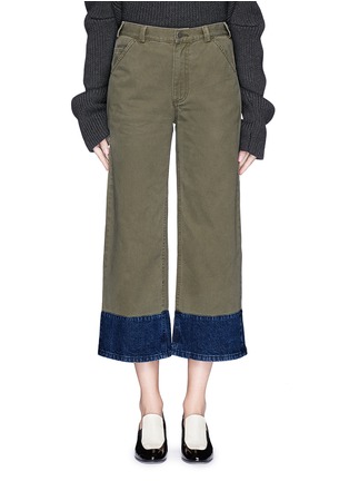 Main View - Click To Enlarge - RACHEL COMEY - 'Fracture' denim combo twill chinos
