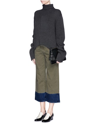 Figure View - Click To Enlarge - RACHEL COMEY - 'Fracture' denim combo twill chinos