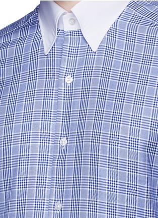 Detail View - Click To Enlarge - TOMORROWLAND - Contrast collar houndstooth plaid shirt