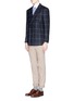 Figure View - Click To Enlarge - TOMORROWLAND - Contrast collar houndstooth plaid shirt