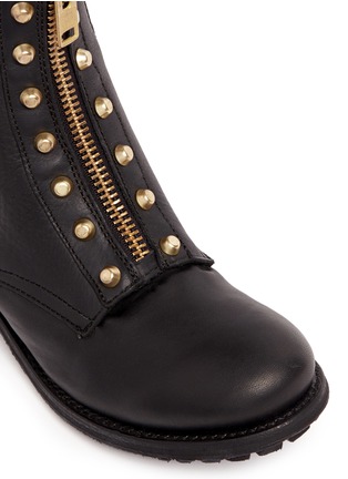 Detail View - Click To Enlarge - ASH - 'Rachel' stud front nappa leather zip boots