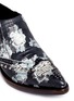Detail View - Click To Enlarge - ASH - 'Trinity' flower print croc effect leather booties