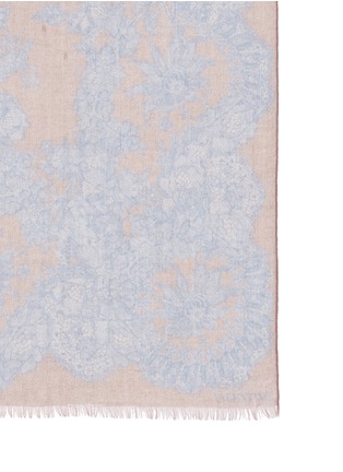 Detail View - Click To Enlarge - VALENTINO GARAVANI - Floral lace print cashmere-silk scarf
