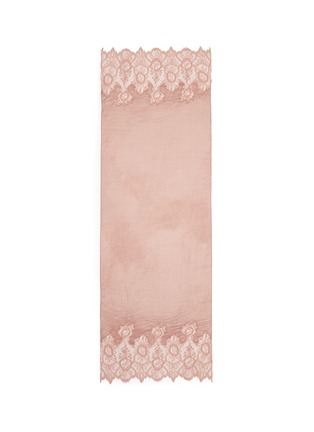 Main View - Click To Enlarge - VALENTINO GARAVANI - Plissé pleat floral lace cashmere scarf