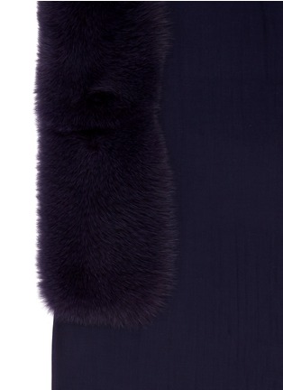 Detail View - Click To Enlarge - VALENTINO GARAVANI - Fox fur panel cashmere scarf