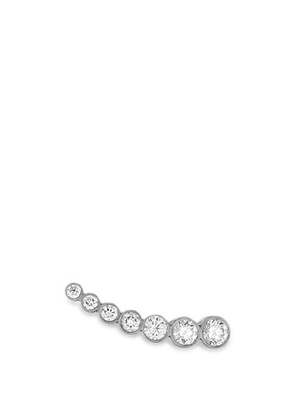 Main View - Click To Enlarge - SOPHIE BILLE BRAHE - 'Petite Croissant de Lune' diamond 18k white gold single earring