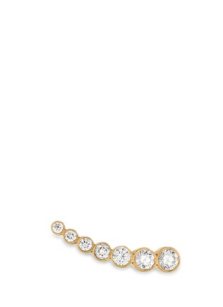 Main View - Click To Enlarge - SOPHIE BILLE BRAHE - 'Petite Croissant de Lune' diamond 18k yellow gold single earring