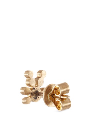 Detail View - Click To Enlarge - SOPHIE BILLE BRAHE - 'Flacon de Neige' diamond 18k yellow gold single earring