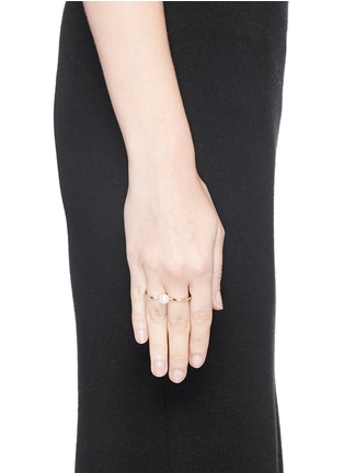 Figure View - Click To Enlarge - SOPHIE BILLE BRAHE - 'Double de Perle' 14k gold pearl two finger ring