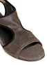 Detail View - Click To Enlarge - STUART WEITZMAN - 'Giver' metallic wedge sandals