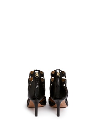 Back View - Click To Enlarge - AQUAZZURA - 'Belgravia' caged leather pumps