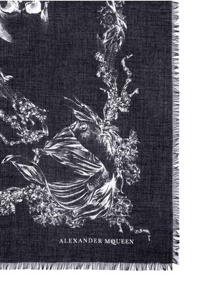 Detail View - Click To Enlarge - ALEXANDER MCQUEEN - Initial skull modal-silk scarf