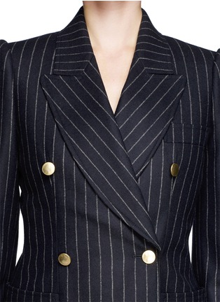 Detail View - Click To Enlarge - ALEXANDER MCQUEEN - Pinstripe double breast jacket