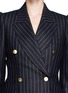Detail View - Click To Enlarge - ALEXANDER MCQUEEN - Pinstripe double breast jacket