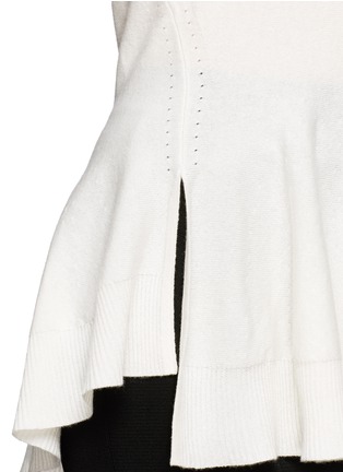 Detail View - Click To Enlarge - ALEXANDER MCQUEEN - Wool-cashmere peplum sweater