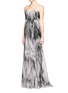 Front View - Click To Enlarge - ALEXANDER MCQUEEN - Fox fur print chiffon gown