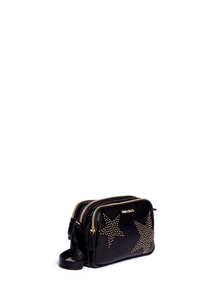 Front View - Click To Enlarge - JIMMY CHOO - 'Opal' stud star leather crossbody