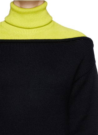 Detail View - Click To Enlarge - ALEXANDER WANG - Colourblock wool sweater dress
