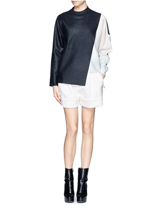 Figure View - Click To Enlarge - 3.1 PHILLIP LIM - Bonded techno jersey shorts