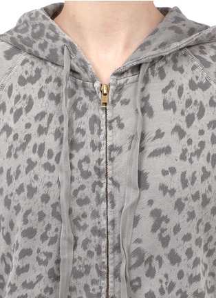 Detail View - Click To Enlarge - CURRENT/ELLIOTT - Leopard-print zip-up hoodie