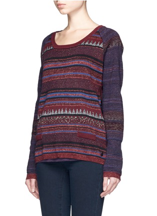 Front View - Click To Enlarge - MAISON SCOTCH - Contrast-knit sweater