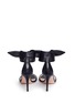 Back View - Click To Enlarge - GIANVITO ROSSI - Ankle bow tie leather sandals