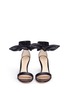 Front View - Click To Enlarge - GIANVITO ROSSI - Ankle bow tie leather sandals