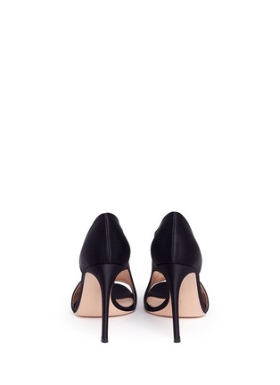 Back View - Click To Enlarge - GIANVITO ROSSI - 'Demi' arched satin bootie sandals